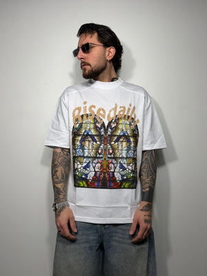 t-shirt rise daily white