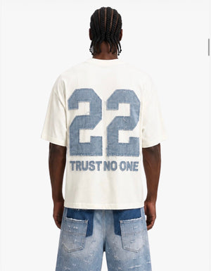 t-shirt trust 22 denim white