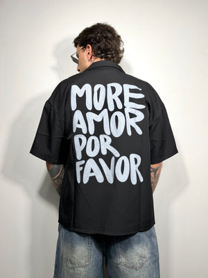 camicia more amor black