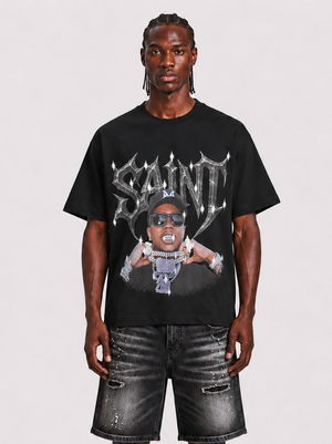 t-shirt saint asap black