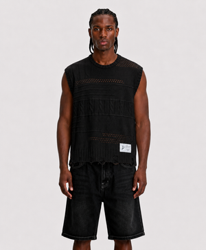 gilet in maglia donati studios black