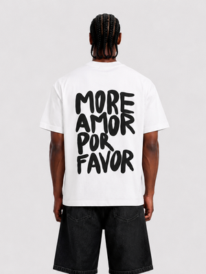 t-shirt more amor white