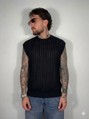 Gilet in filo black