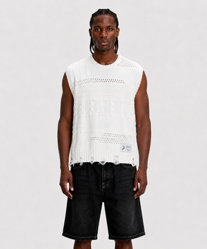 gilet in maglia donati studios white
