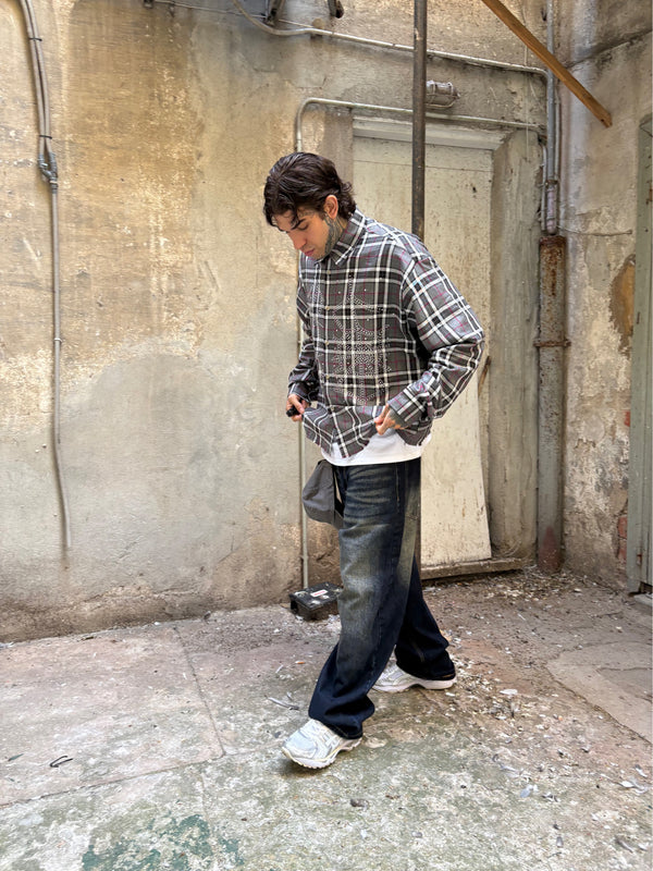 camicia hydo strass grey