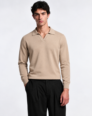 Polo galles long beige