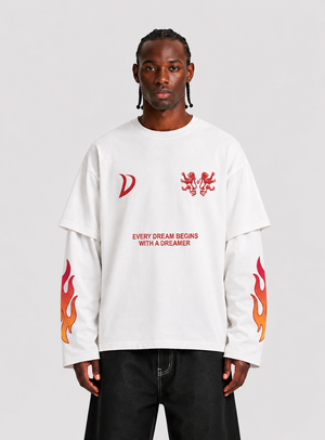 double longsleeve flame white