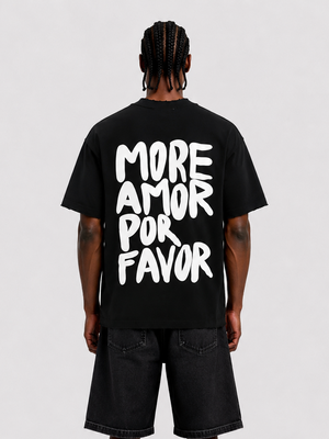 t-shirt more amor black