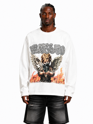 longsleeve blessed white