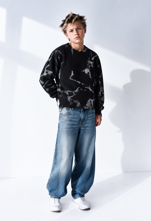 maglione washed black junior