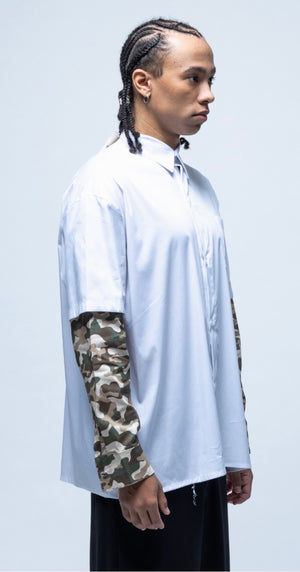 Camicia empty camo white