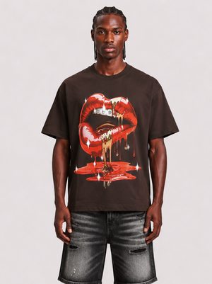 t-shirt heart brown
