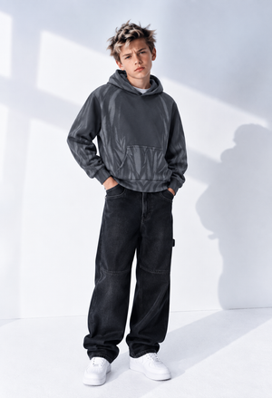 Hoodie flame grey junior