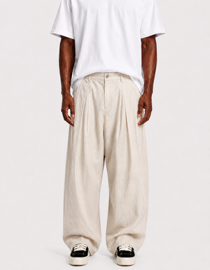 pantalone research beige lino