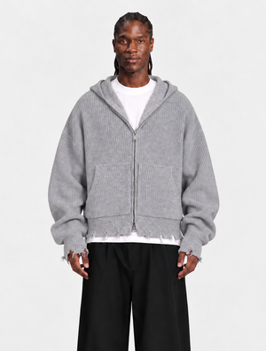 maglione ropture zip grey