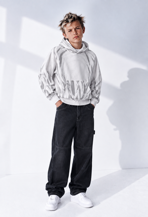 Hoodie flame White junior