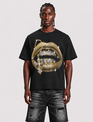 t-shirt gold black