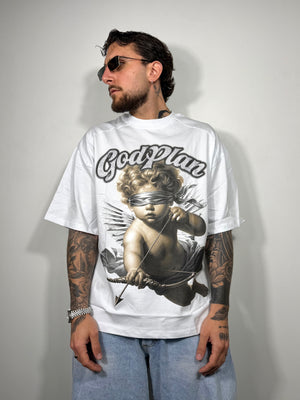 t-shirt god plan white