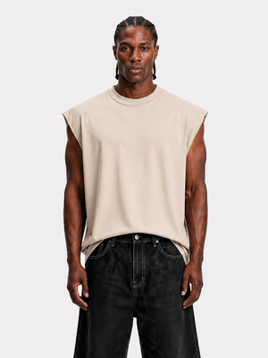 canotta jersey beige