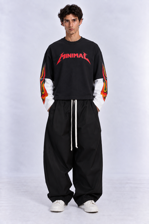 Loongsleeve minimal flame black