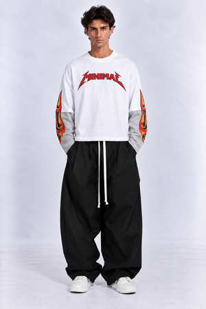 Loongsleeve minimal flame white