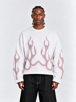 longsleeve flamed white