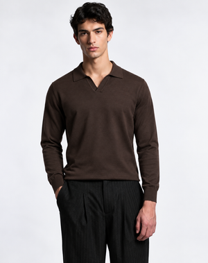 Polo galles long brown