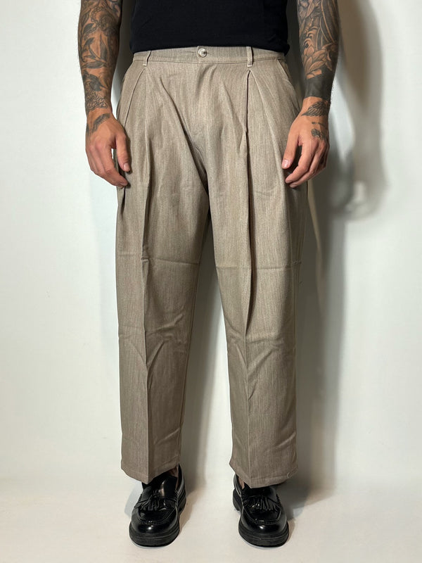 pantalone baggy london beige